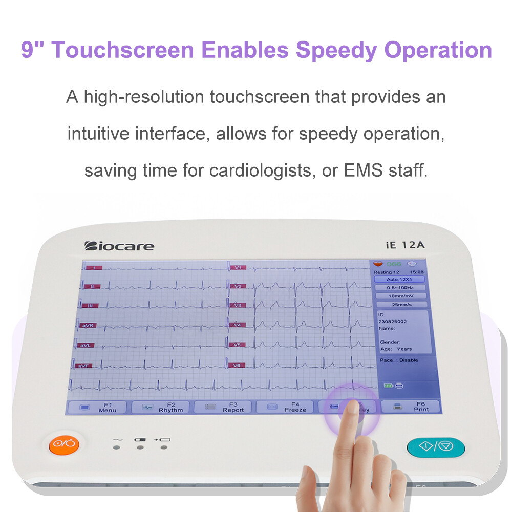 12 channel ECG Machine with interpretation for advisory diagnosis FDA approved