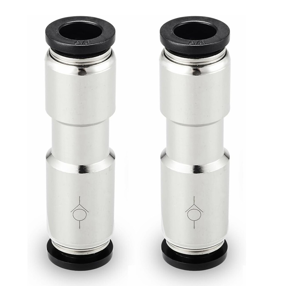 2x 3/8" OD Check Valve Push to Connect One Way Inline Air Pneumatic Valves C486