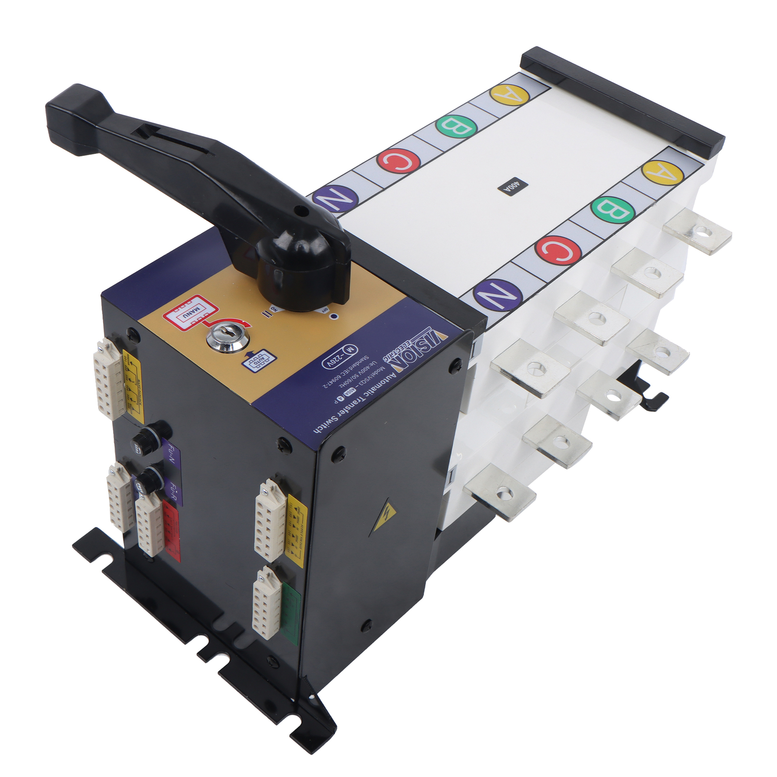 Industrial Automatic Transfer Switch 400A 4P 110/220V Grid to AC Generator