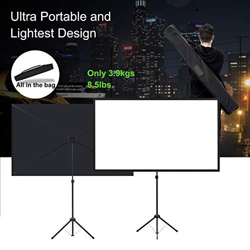 Projector Screen with Stand, Portable Projector Screen and Stand, 60 60 inch