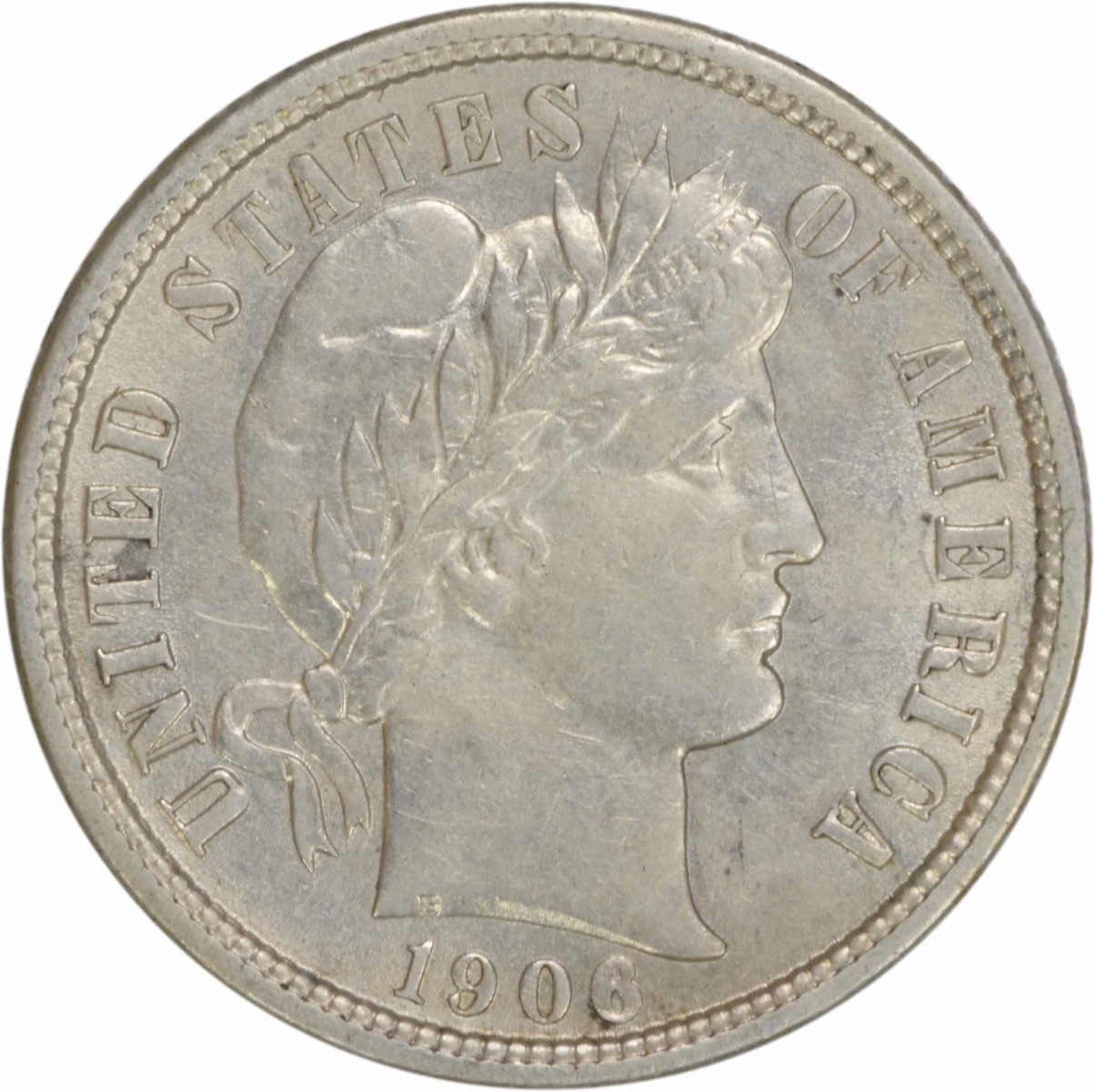 1906 Barber Silver Dime AU Uncertified #331