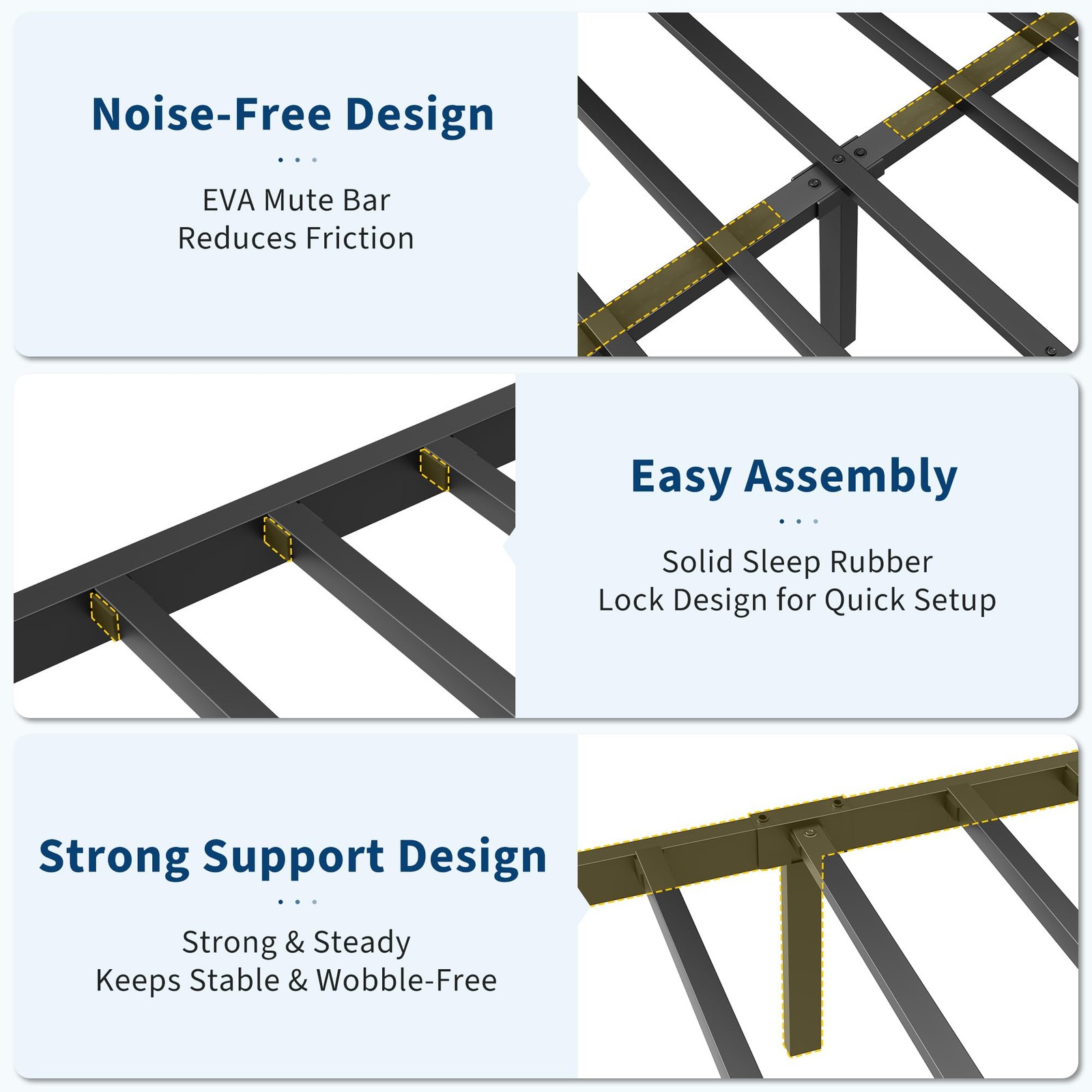 GRAVEE King Upholstered Platform Bed Frame w/Charging Station Underbed Storage