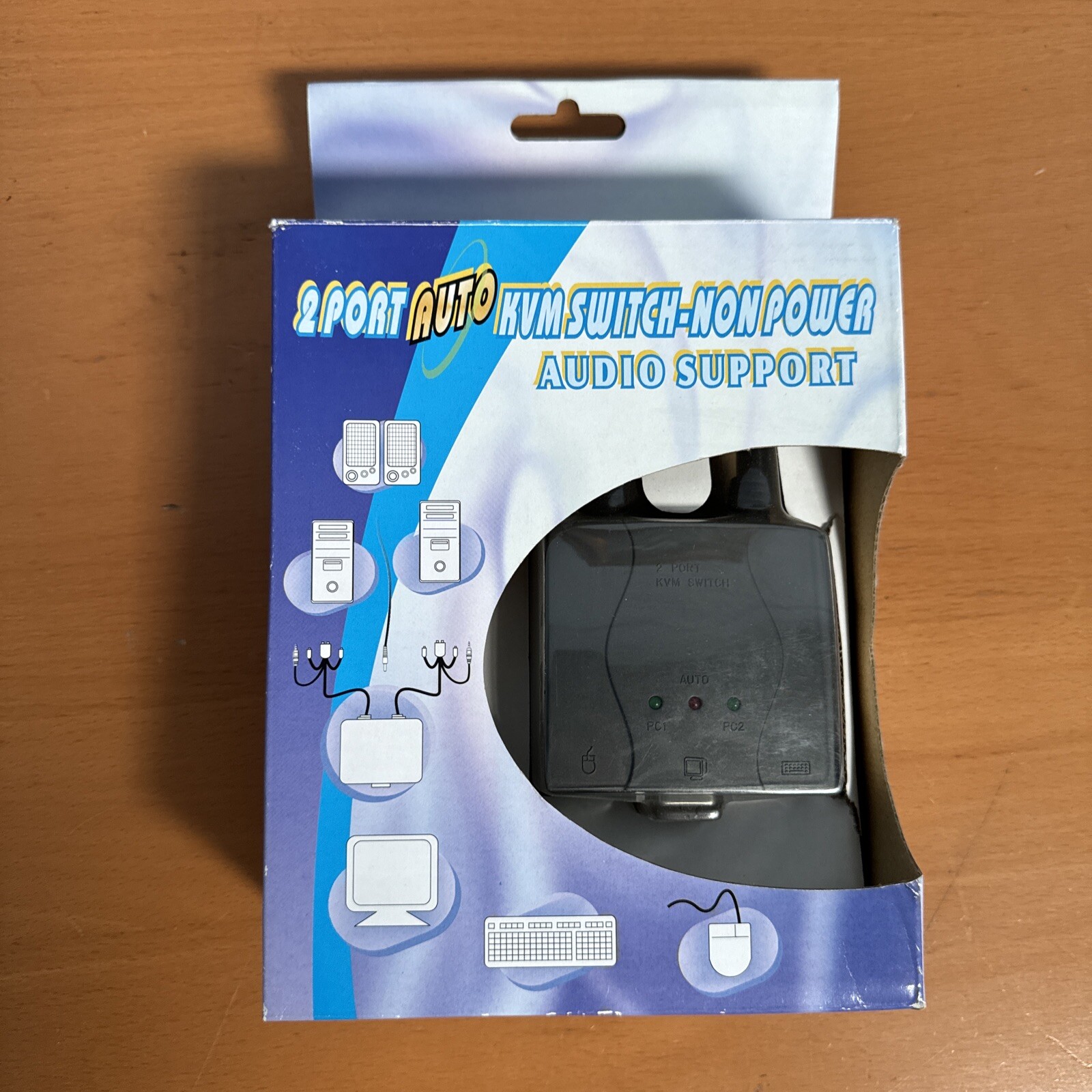 2-Ports External KVM switch PS/2 wit Audio Support