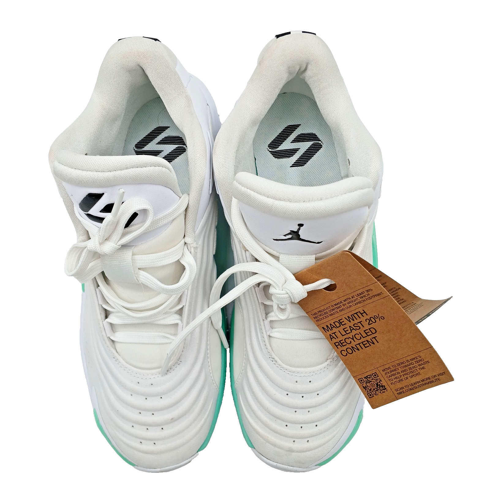 New Mens Nike Jordan Luka 3 Photo Finish (White- Black Volt- Glow Green) Size 8