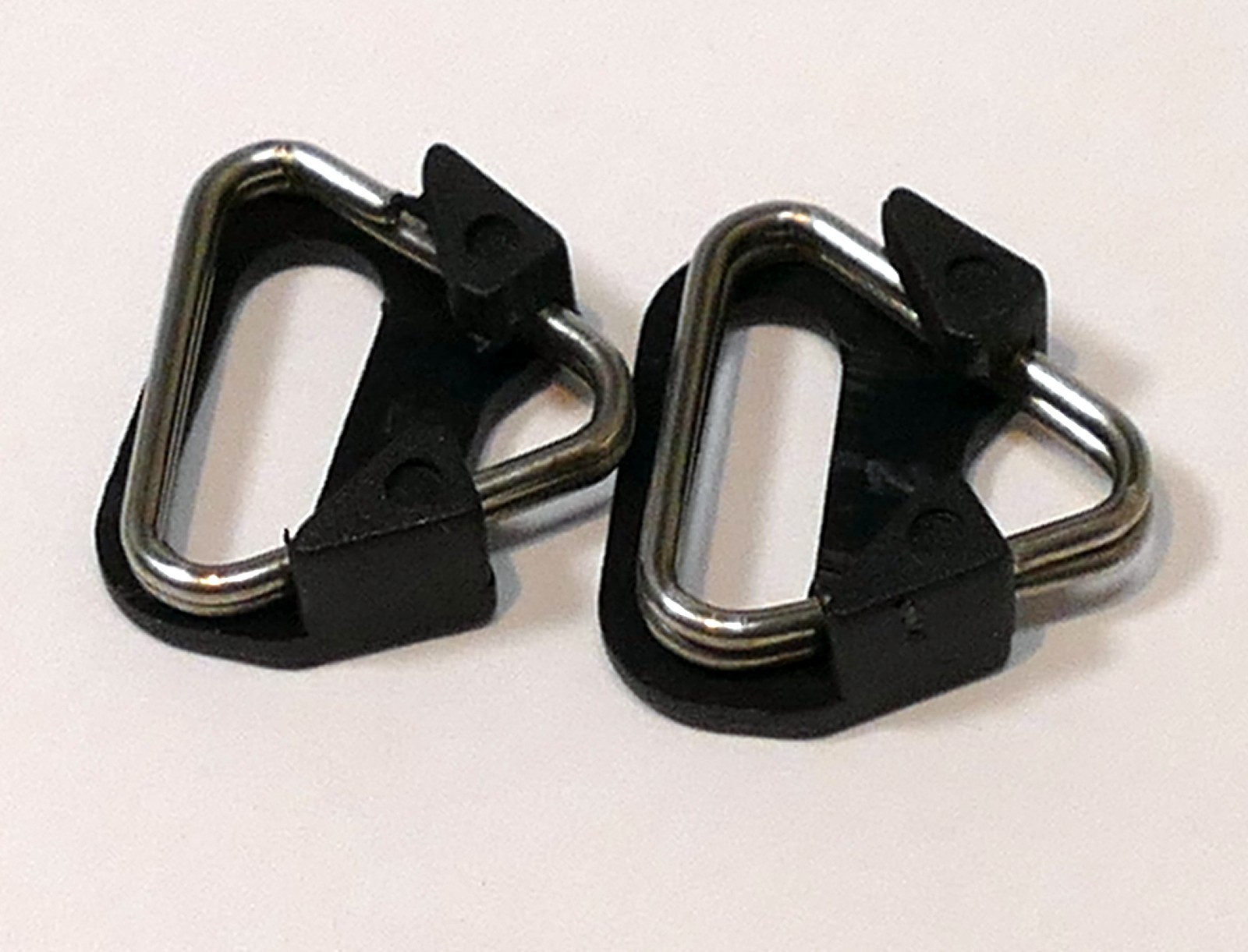 15mm OD Camera Strap Lug Split triangle ring stainless steel w/ plastic cap NEW