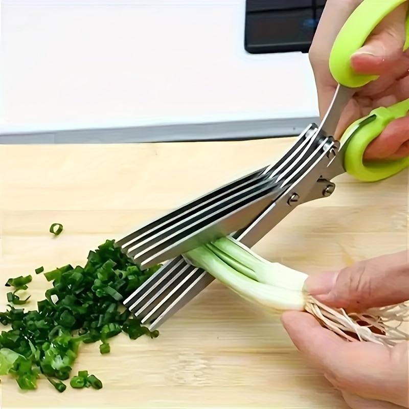 Multi-layer Stainless Steel Kitchen Scissors (3/5 Blades) – Ideal for Effortless