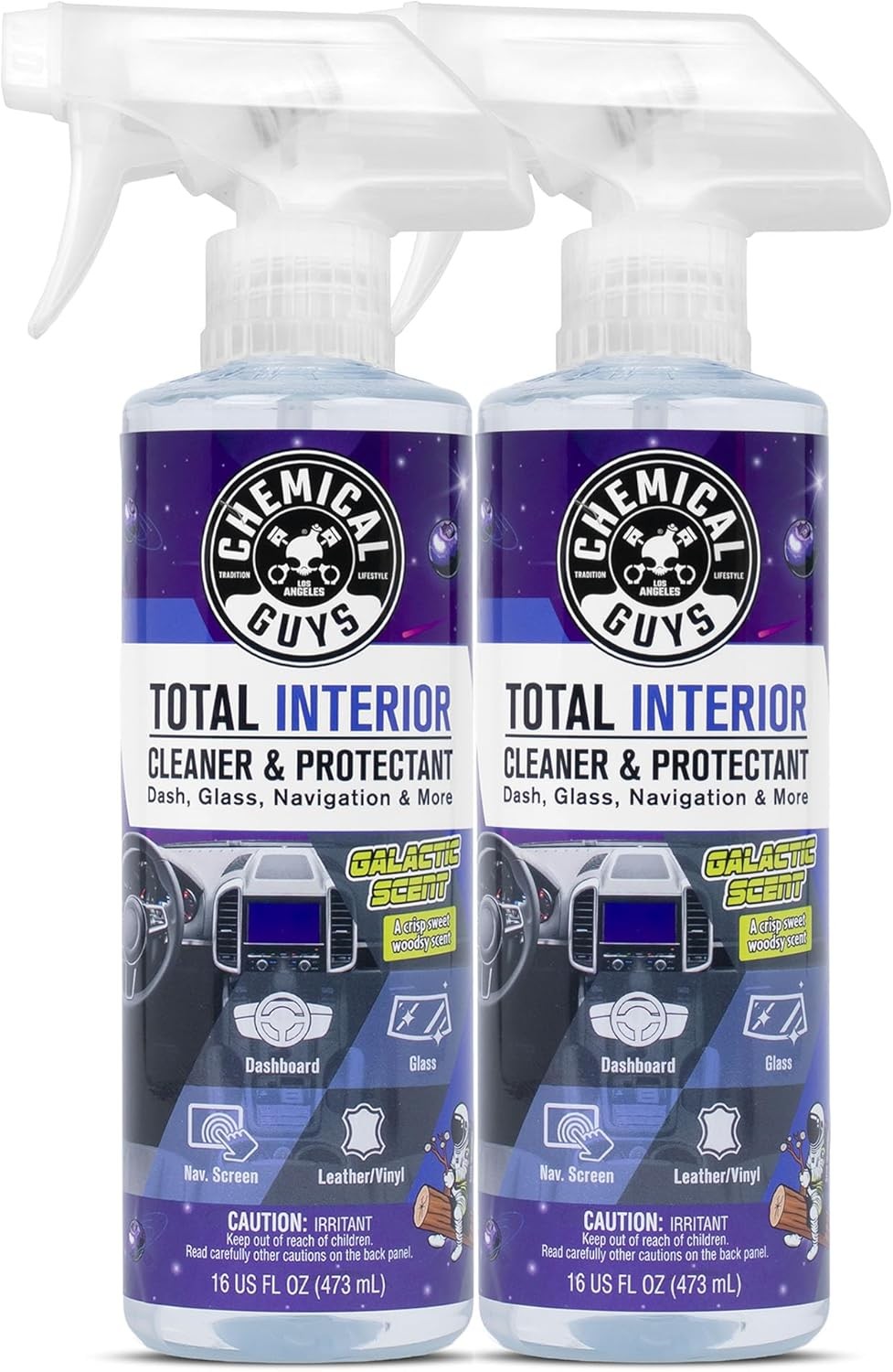 Chemical Guys - Total Interior Cleaner & Protectant, Galactic Scent 16 oz, 2Pack