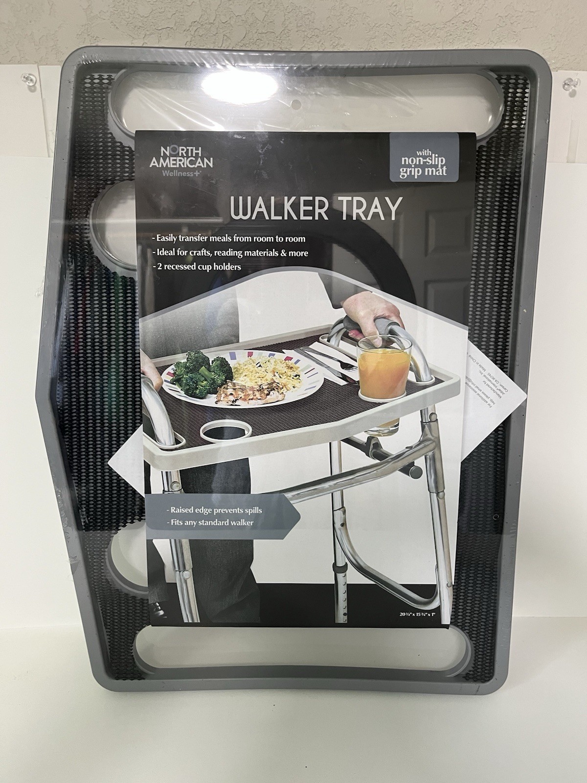 North American Health and Wellness Walker Tray Non-Slip Food Beverage Seniors