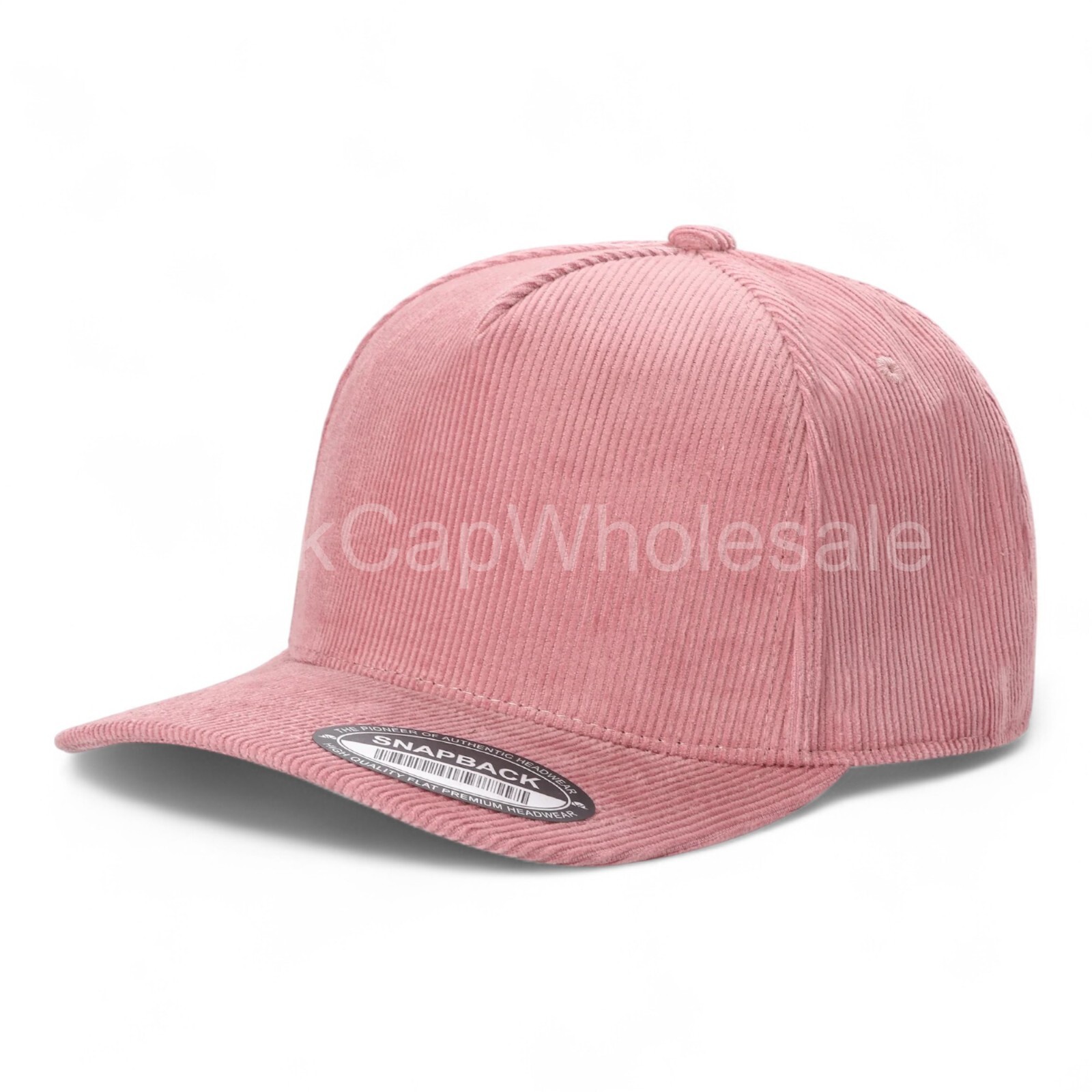 Baseball Cap Corduroy Snapback Adjustable Size Mens Hat Curved Visor 5 Panel