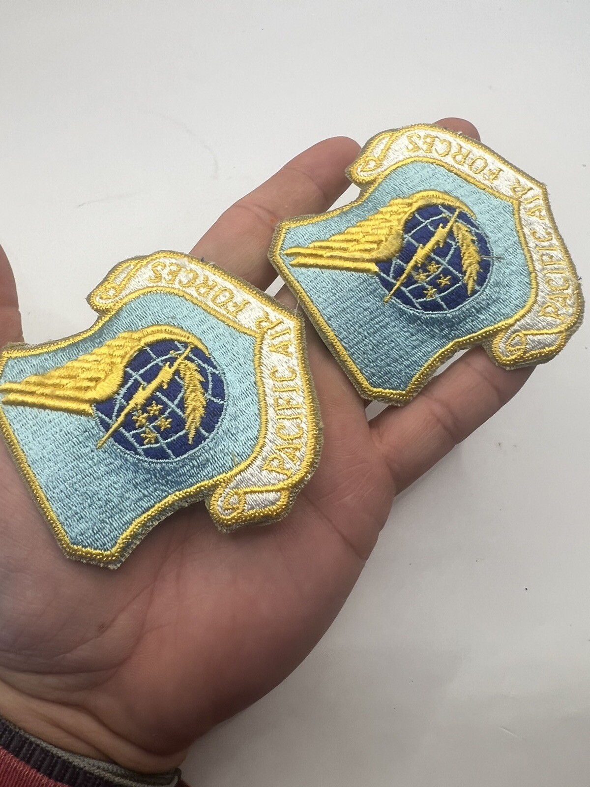 2 US Pacific Air Forces Command USAF Sleeve Patch PACAF Full Color Uniform