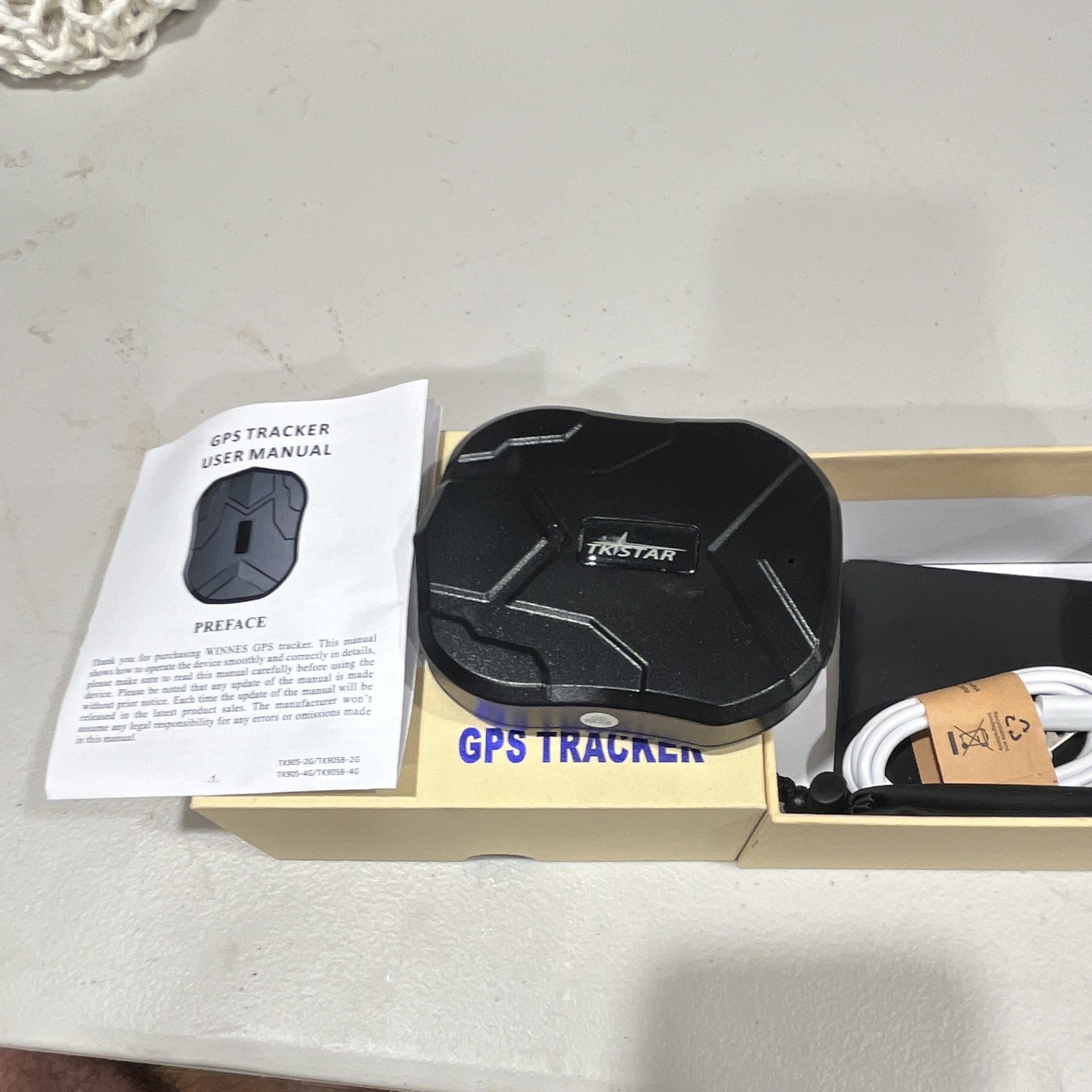 TKSTAR GPS Tracker X0026M3ELD Kit w/ USB Charging Cable & User Manual In Box