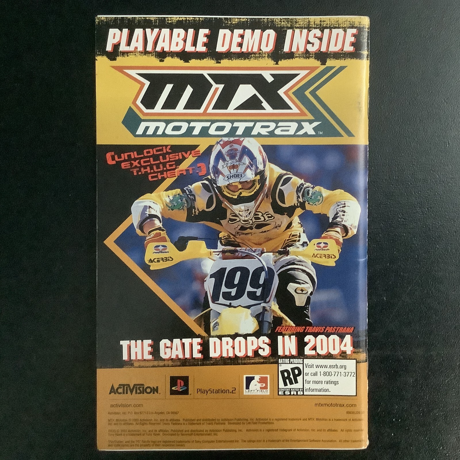 Tony Hawk's Underground PS2 PlayStation 2 Instruction Manual Only