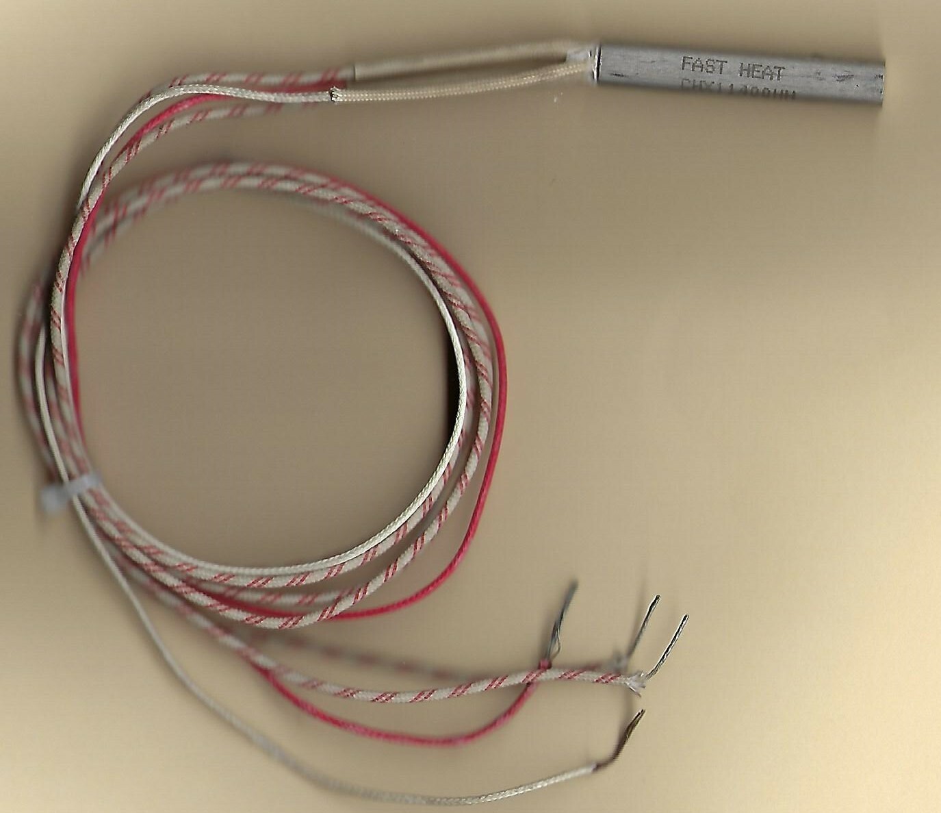 Fast Heat Cartridge Heater 3/8" Dia X 2" Long 100W 240V 24" Fiberglass W/TC J