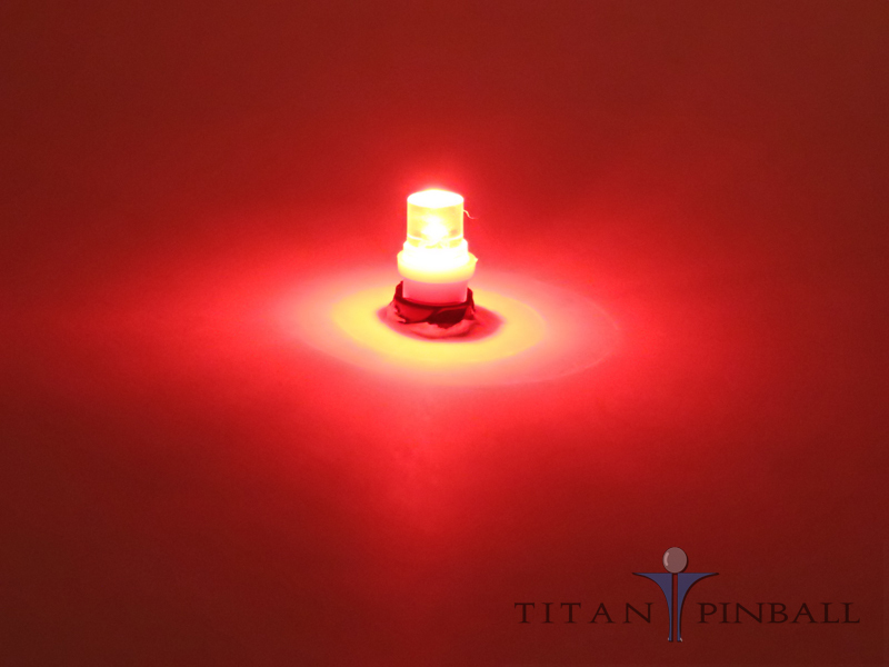 (10 Pack) - 6.3 Volt LED Bulb Flat Top 555 Base (T10) Pinball - PINK