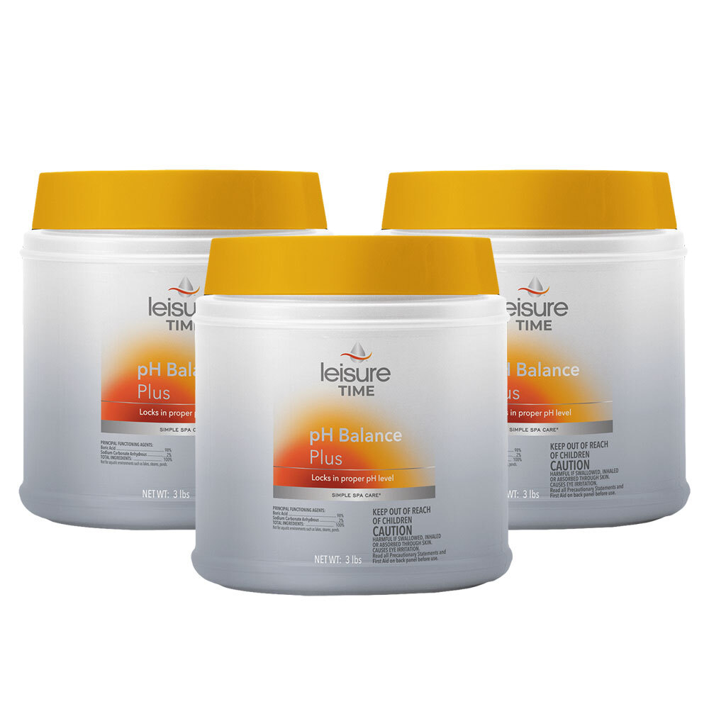 Leisure Time pH Balance Plus 3lb Rebalance pH Levels in Hot Tub & Spa Water 3pk