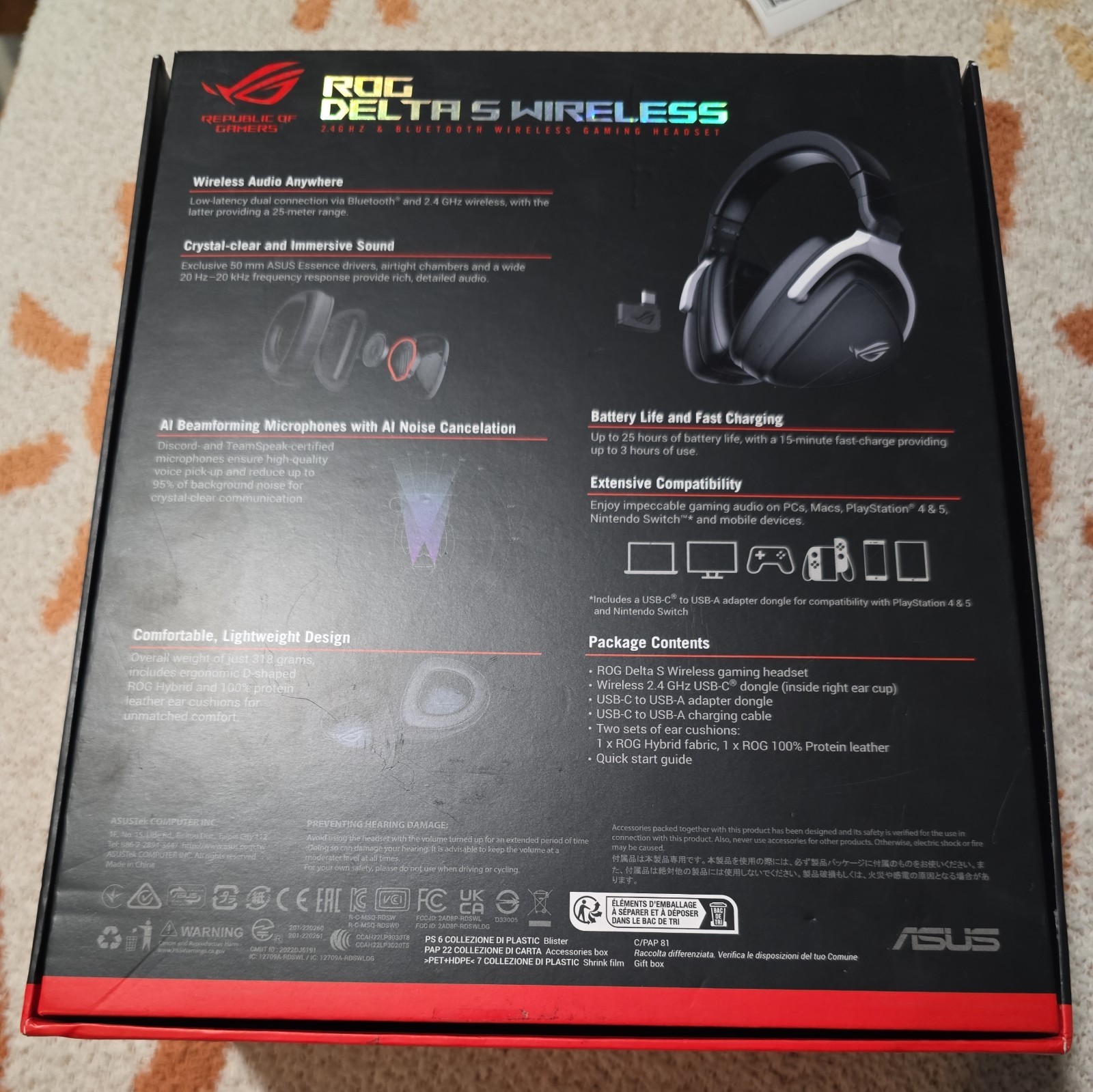 ASUS ROG Delta S Wireless 2.4GHz & Bluetooth Wireless Gaming Headset
