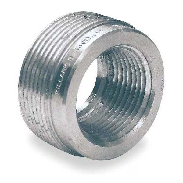 Hubbell  IMC Reducing Bushing, 1/2 in x 3/4 in, Threaded, Aluminum, Plain, Gray