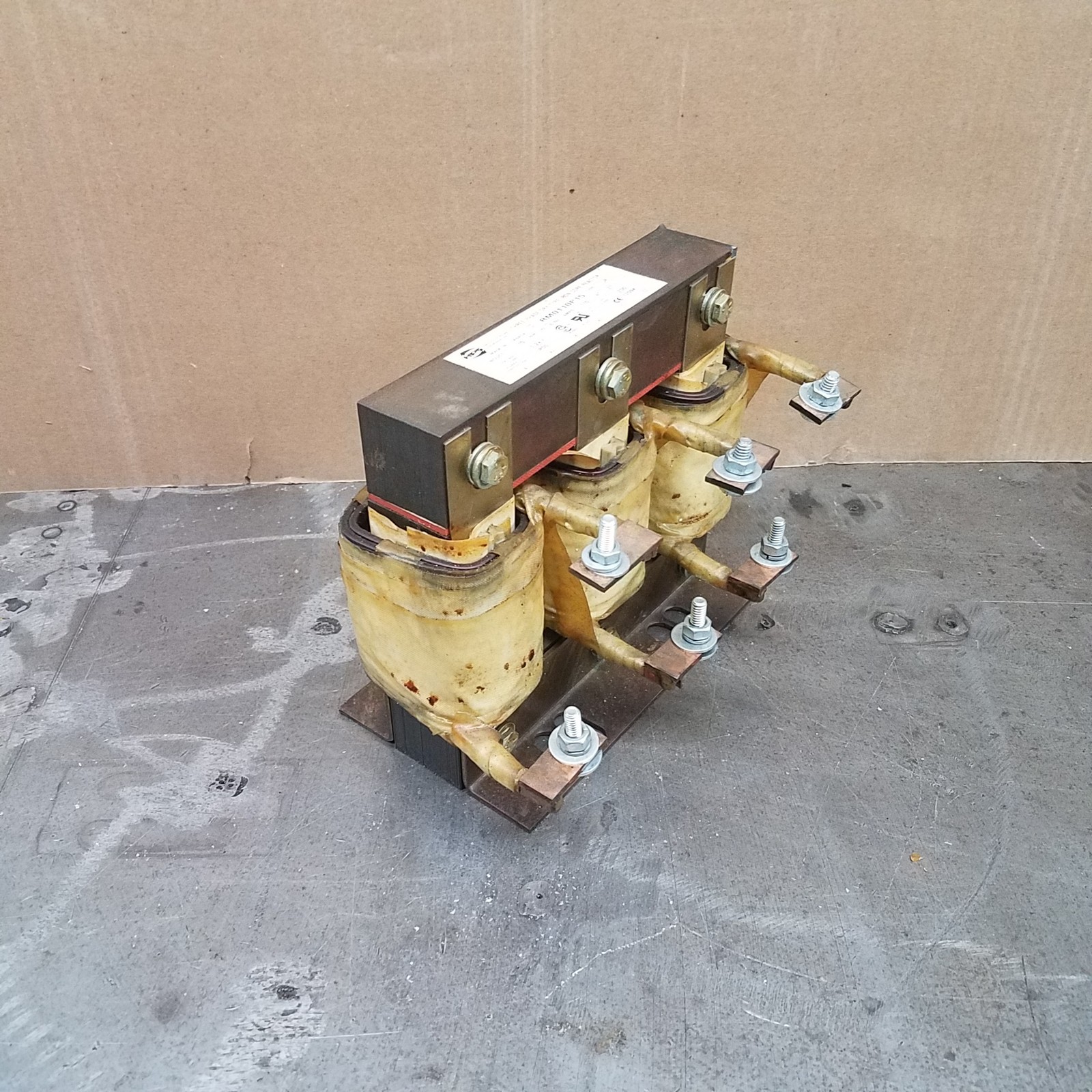 HPS RM0110P15, 3 Phase Dry Type Iron Core Reactor 1.2kV, 110A, 60HZ, .15mH