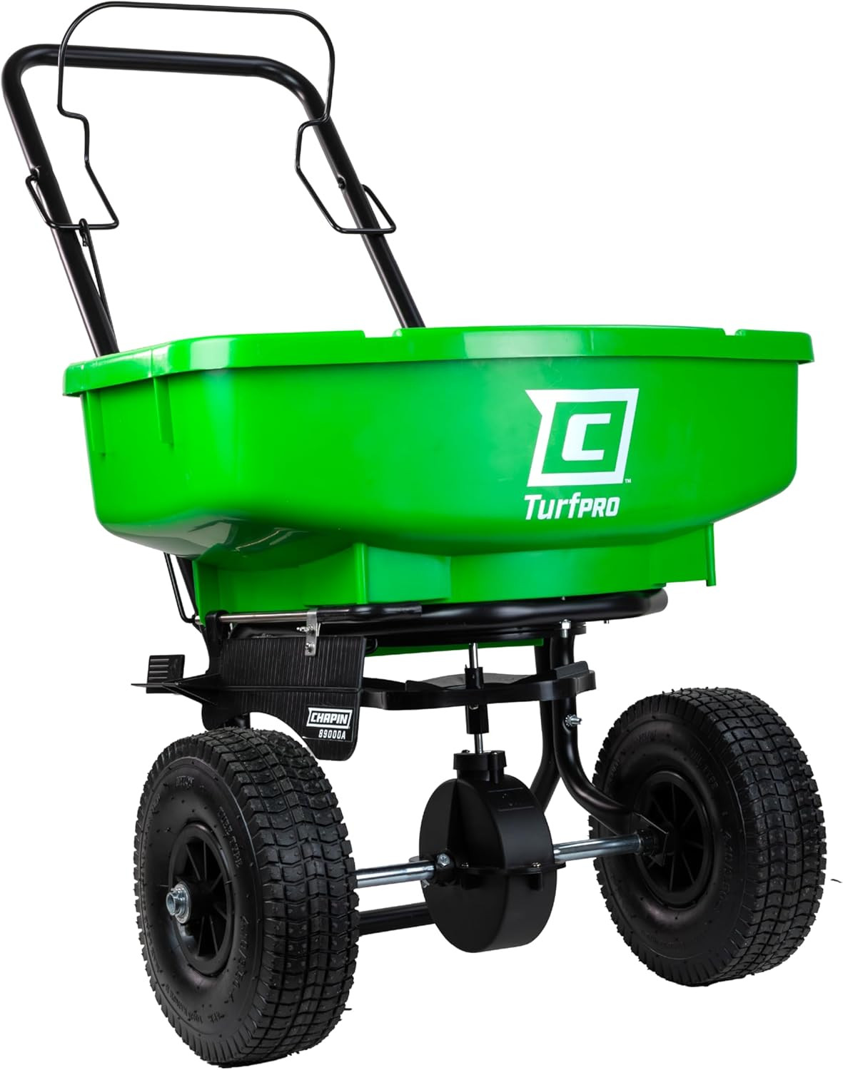 Turfpro 89000A 80Lbs Spreader - Weather-Proof, Push, Walk Behind, 15 Settings