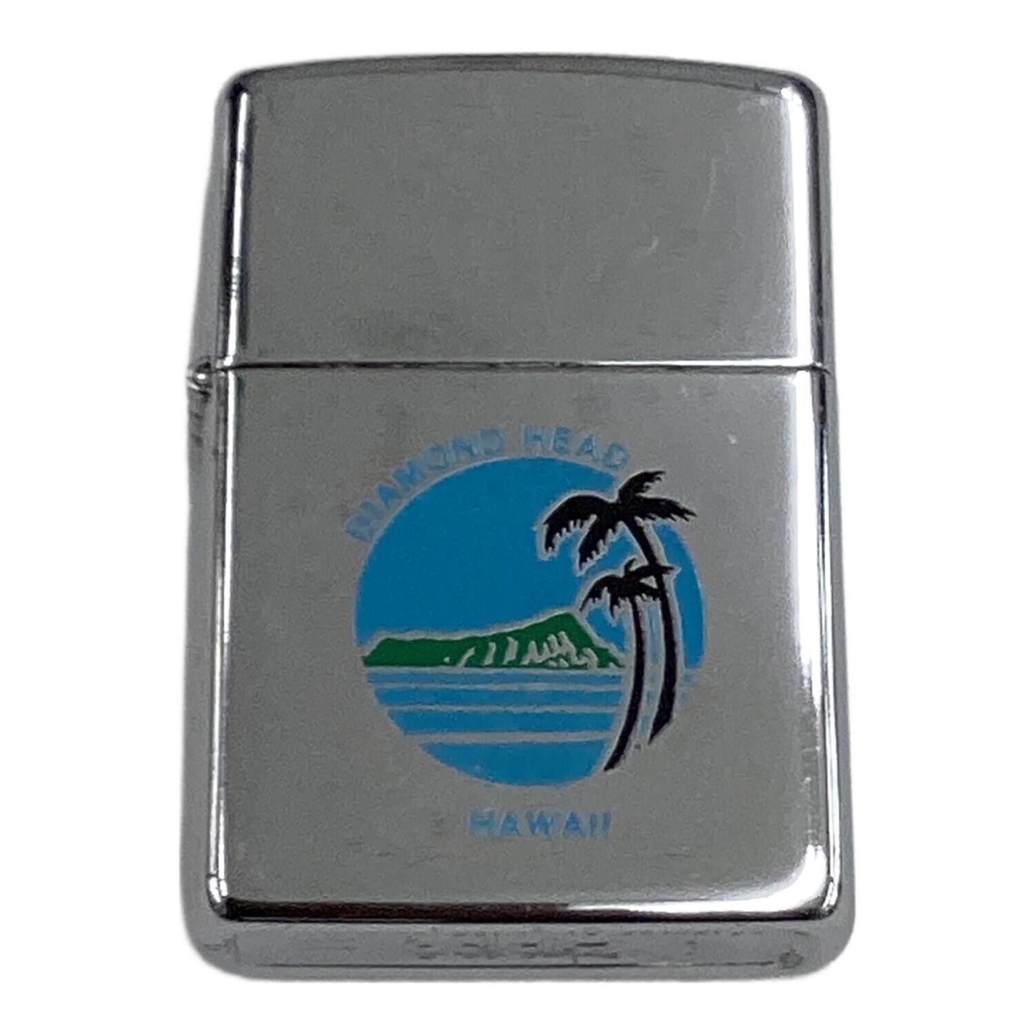Vintage Zippo 1995 Diamond Head Hawaii High Polished Chrome Finish Oil Lighter