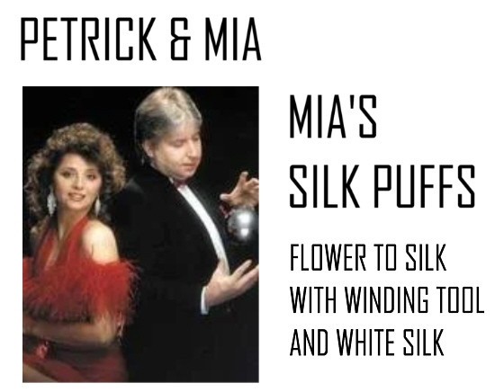 PETRICK & MIA - "MIA'S SILK PUFFS" - WITH WINDING TOOL & WHITE SILK - "VINTAGE"