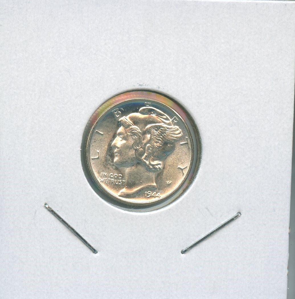 1944 P Mercury Dime 10c US Mint Silver Coin 1944-P #19 BU MS Uncirculated