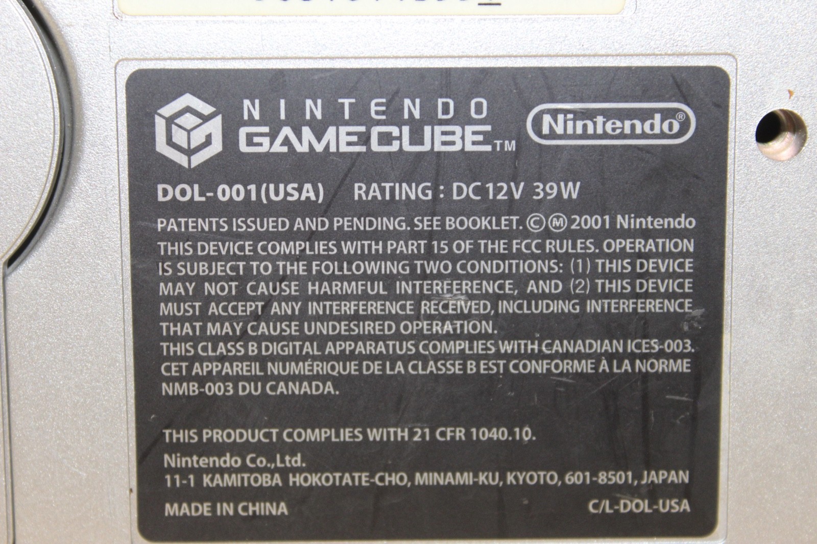 Nintendo GameCube Console Gaming System Only DOL-001 Silver RS