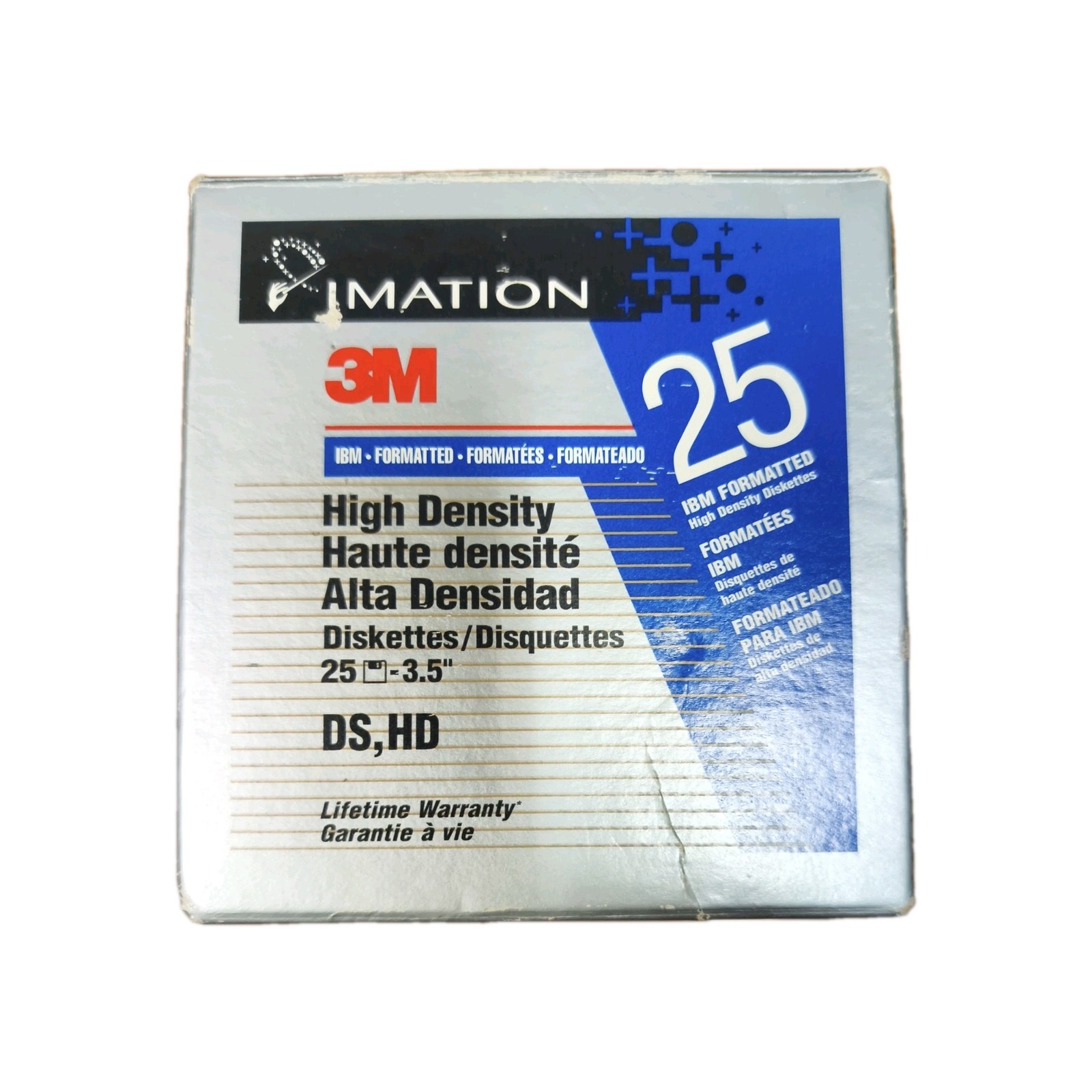 3M High Density IBM Formatted Diskettes 3.5” 25 Pack Floppy Discs Imation DS HD