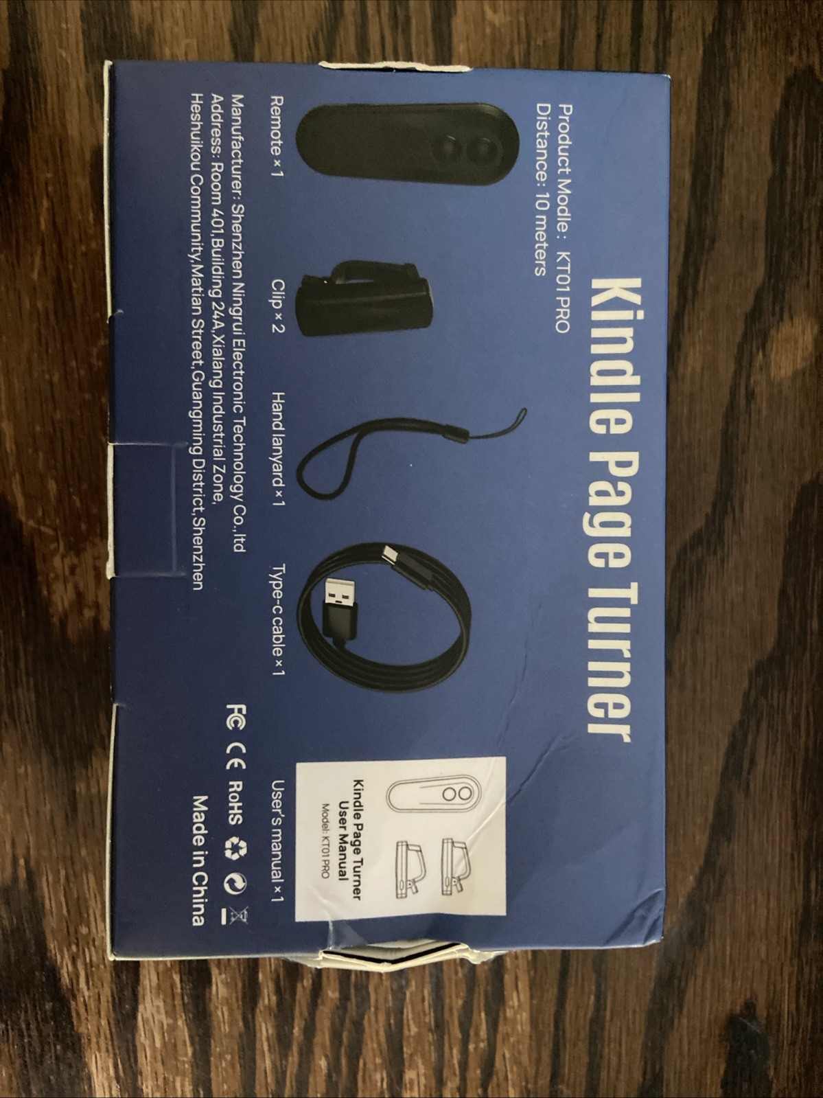 Kindle Page Turner Remote Control - KT01 PRO Hands-Free Reading Accessory - New