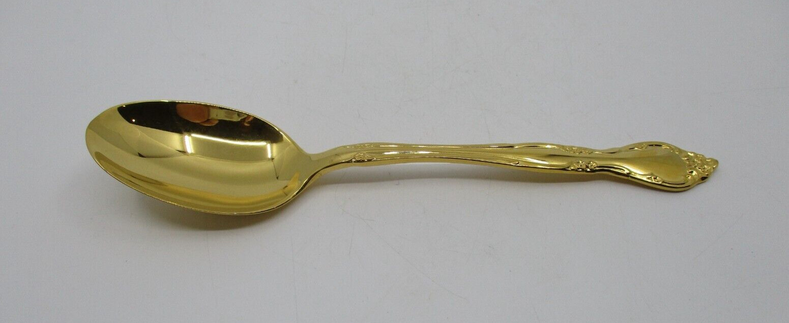 ONEIDA STAINLESS GOLDEN AFFECTION PLACE / OVAL SOUP SPOON  - 6 3/4"  01S