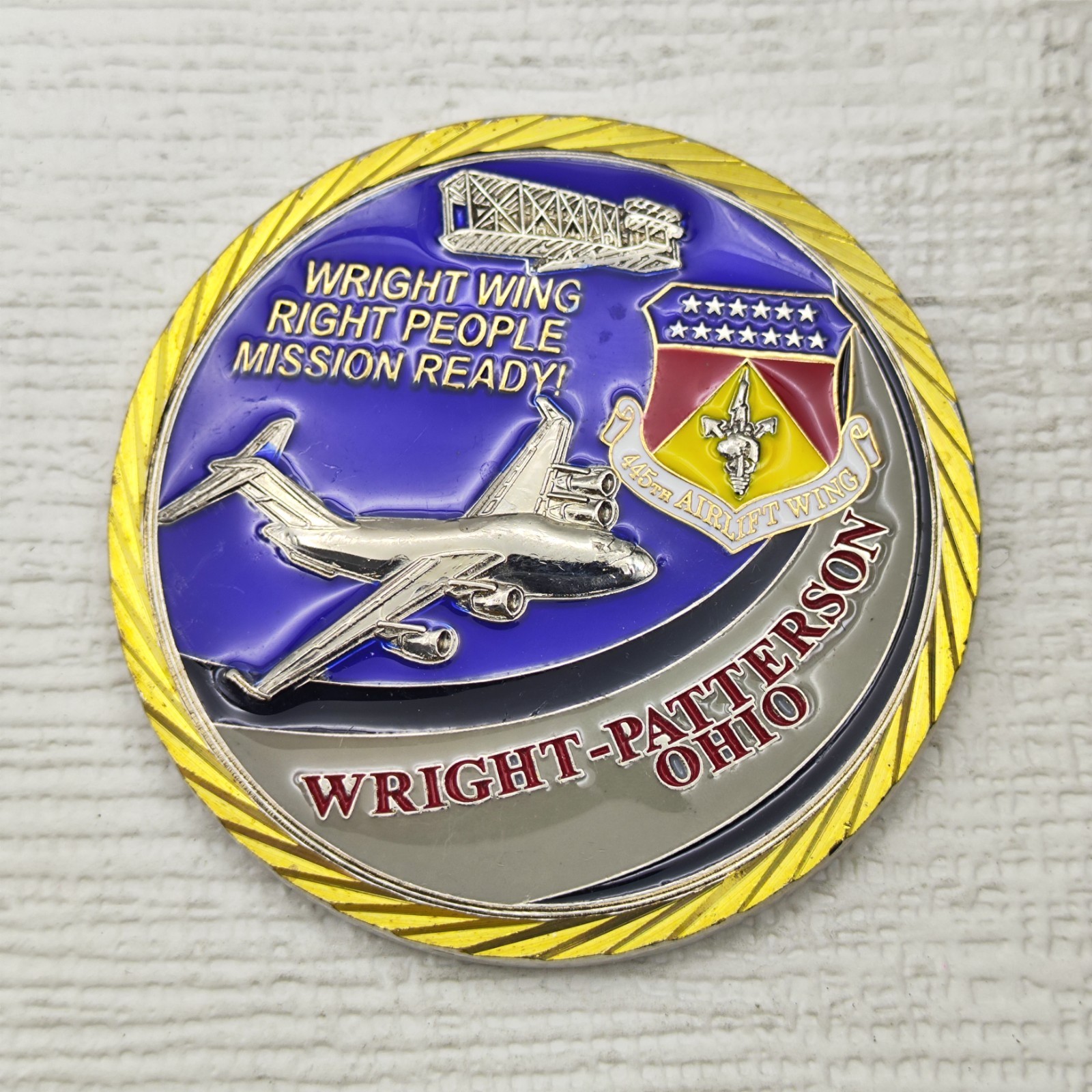 USAF 445th Airlift Wing Wright-Patterson AFB Challenge Coin