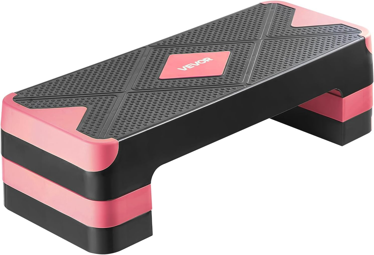 Aerobic Exercise Step Platform, 28-Inch Workout Aerobic Stepper, Height Adjustab