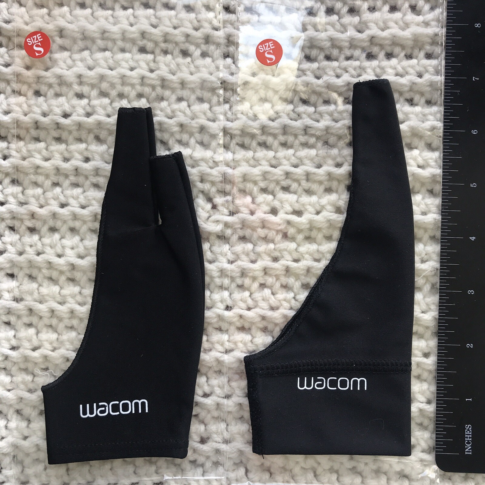 Wacom Digital Drawing Glove Grafic Tablet Right Hand AntiFouling 2 Pcs Set Sz S