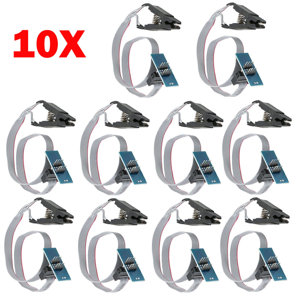 10 Pack SOIC8 SOP8 Test Clip Adapter For EEPROM programming on USB Programmer US