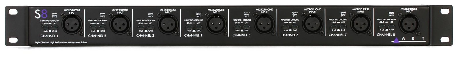 ART S8 8-channel Microphone Splitter (5-pack) Bundle