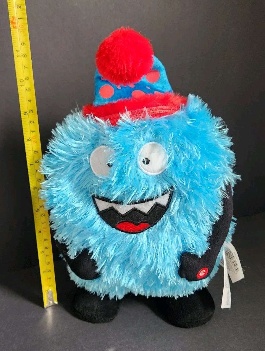 Musical Blue Furry Monster  by Gemmy - Moves And Sings Happy Birthday #MC118