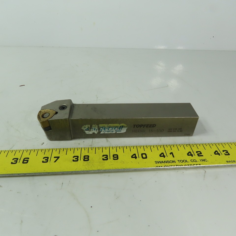 Ingersoll TopFeed HBXNR 16-55D Indexable Turning Tool Holder RH 1" Shank 6" OAL