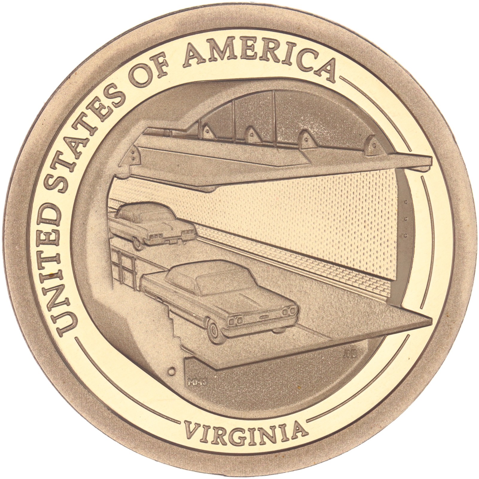 2021 S Innovation Virginia Chesapeake Bay Tunnel Dollar Gem DCam Proof