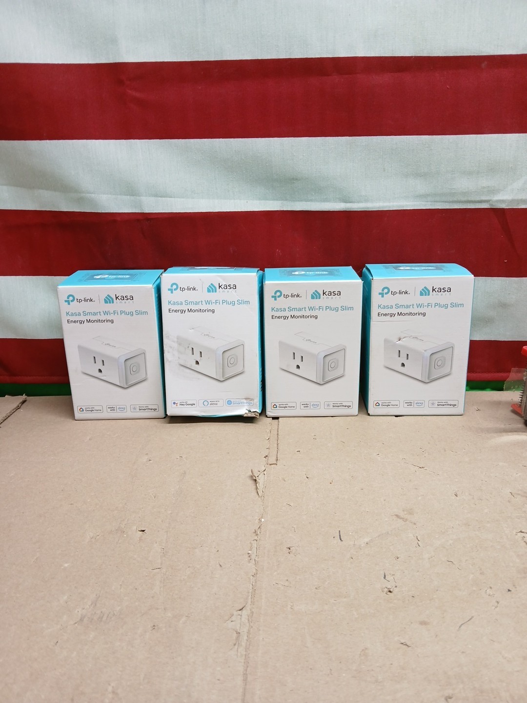 LOT OF 4 TP-Link Kasa Smart Wi-Fi Plug Slim w/ Energy Monitoring  (Model KP115 )