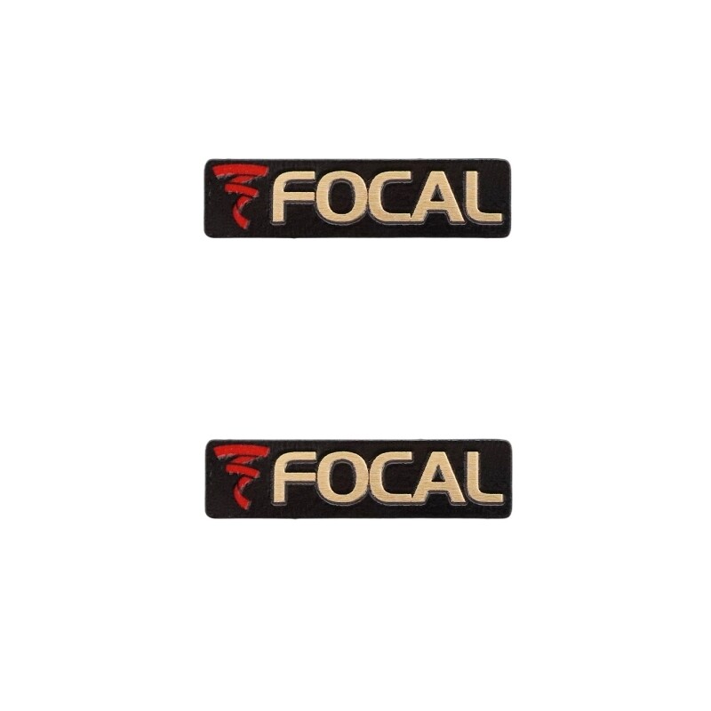 Focal Speaker logo Badge replacement piece Aluminum 34mm(1.33")X9mm(0.35")