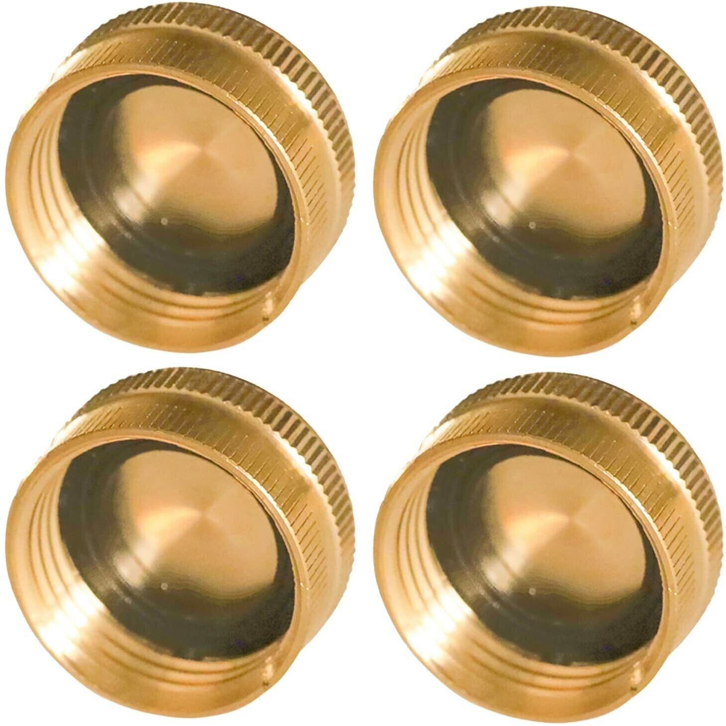 Hourleey Brass Garden Hose End Caps, 4 Pack 3/4"