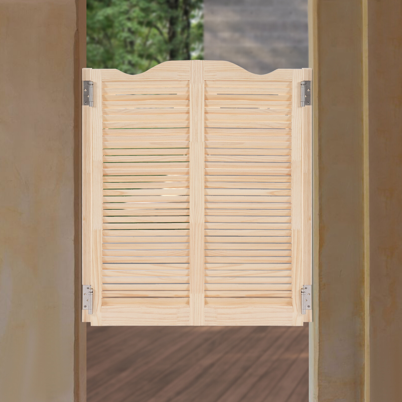 Wall-Mounted Double Half Door Double-hinged Café Door With Hinges 91cm/35.83in