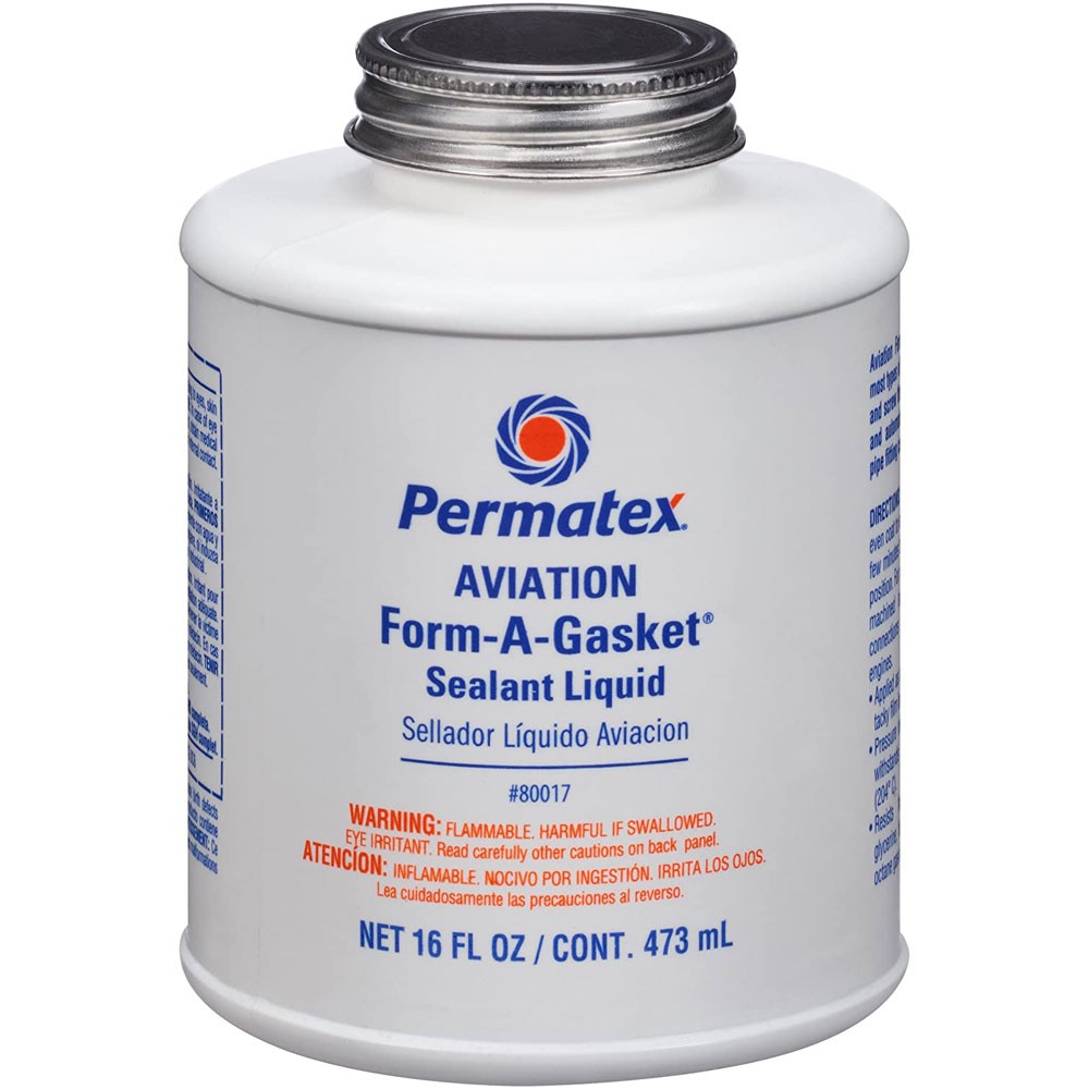 Permatex Gasket Making Compound 80017; Form-A-Gasket Aviation No.3, 16 oz. Brush