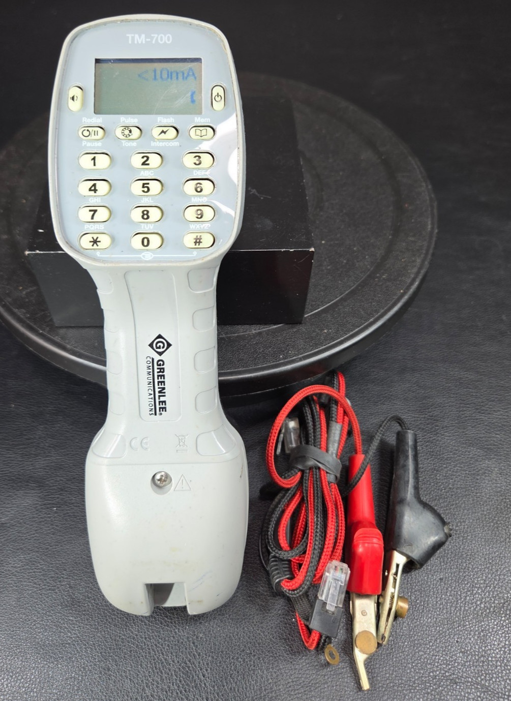 Greenlee TM-700 Butt Set Telephone Line Tester – Powers On, AS-IS w/ Lead Cables