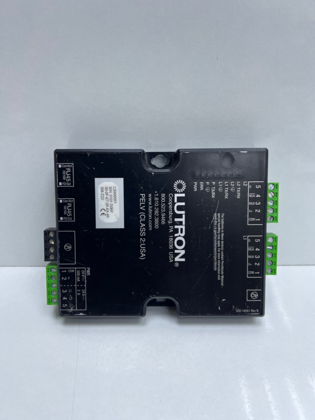 Lutron PELV CLASS2:USA Input/Output 24V 100mA Interface Control