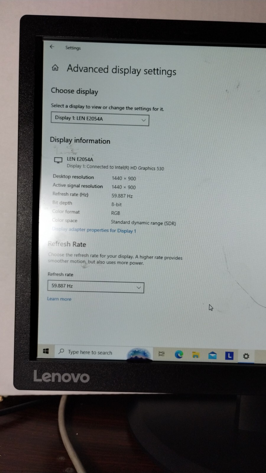 Monitor Lenovo ThinkVision E2054A 19.5" LED Backlit LCD Monitor 1440x900