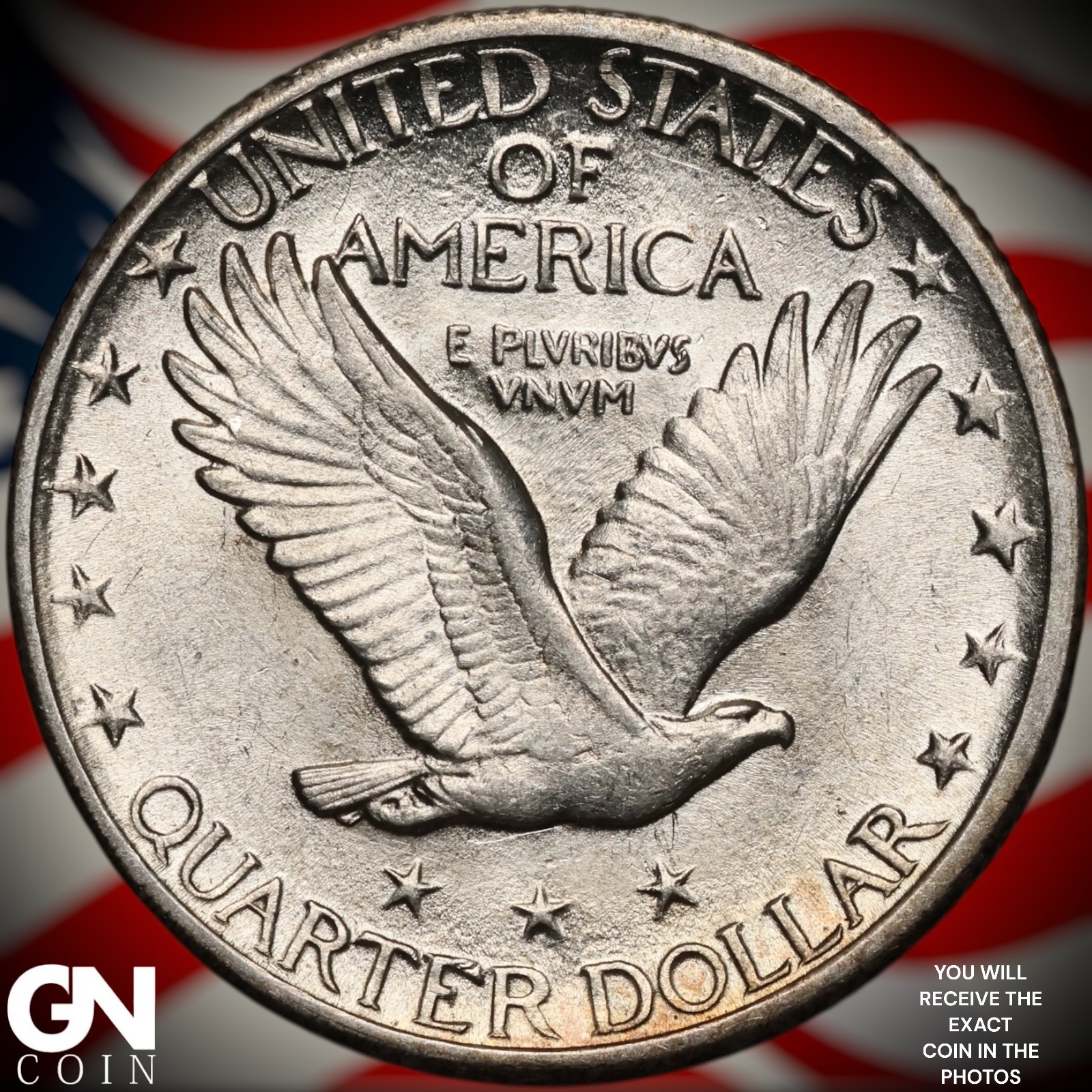1918 D Standing Liberty Quarter A2896