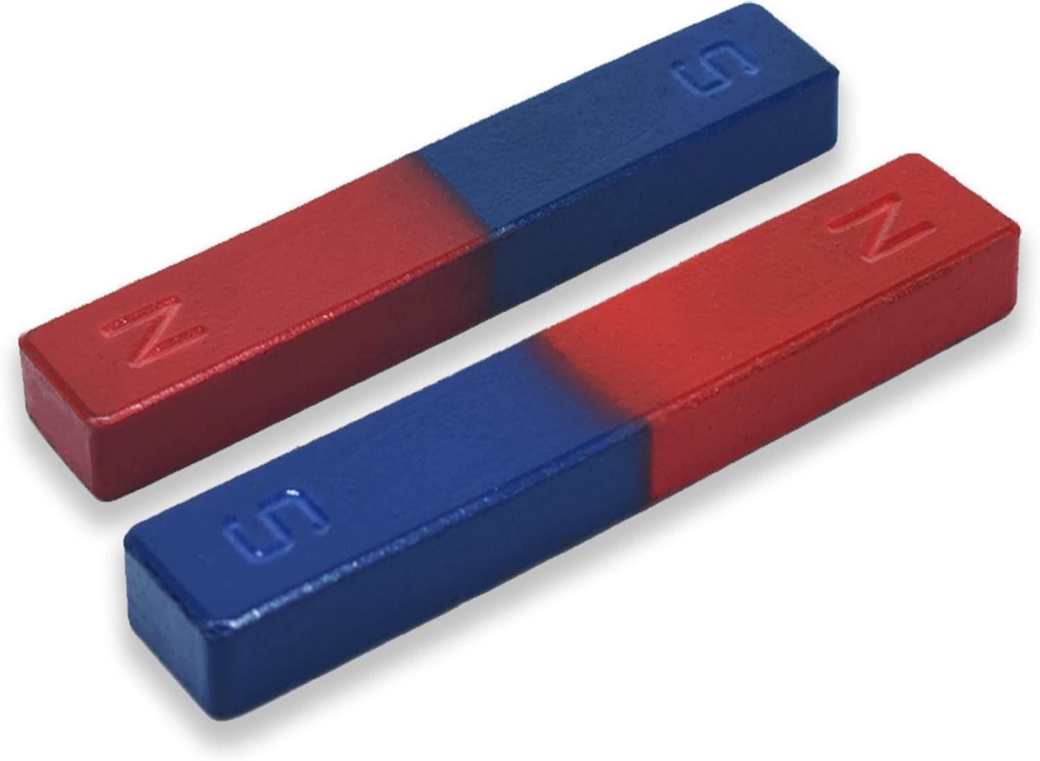 2PCS Bar Magnets with North South Labels for Science Experiments Kids