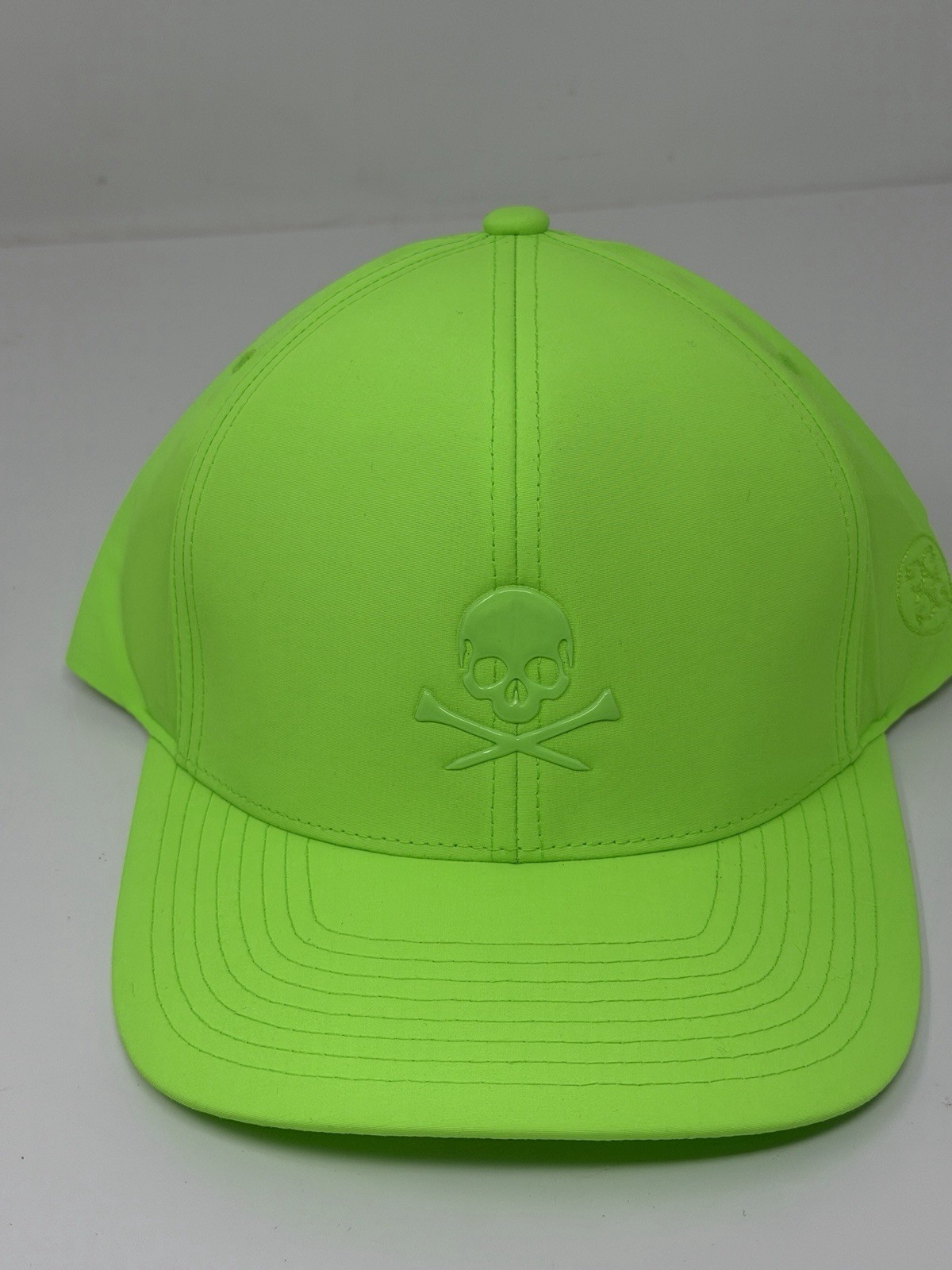 G/FORE Skull & Tees Logo Solid Lime Green Golf Hat snapback