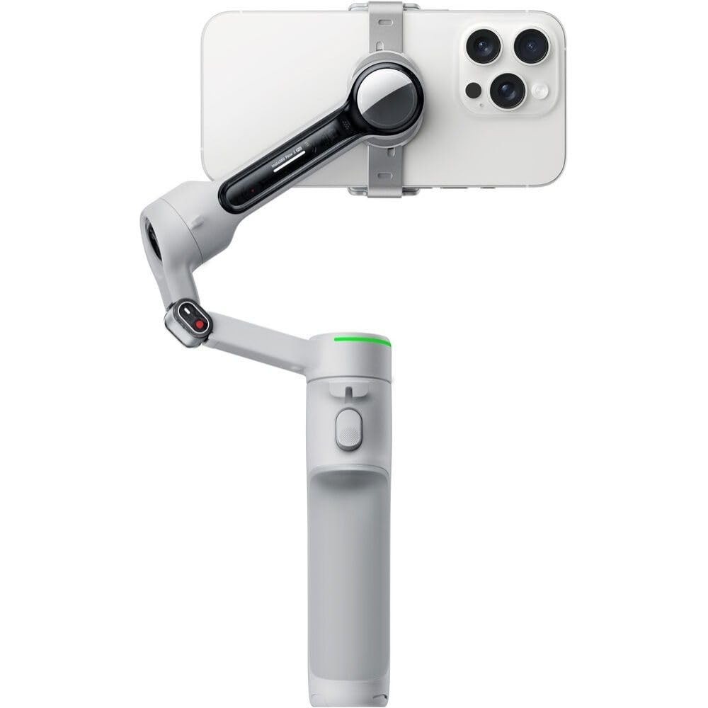Insta360 Flow 2 Pro 3-Axis AI-Powered Gimbal Creator Bundle - Stone Gray, Base